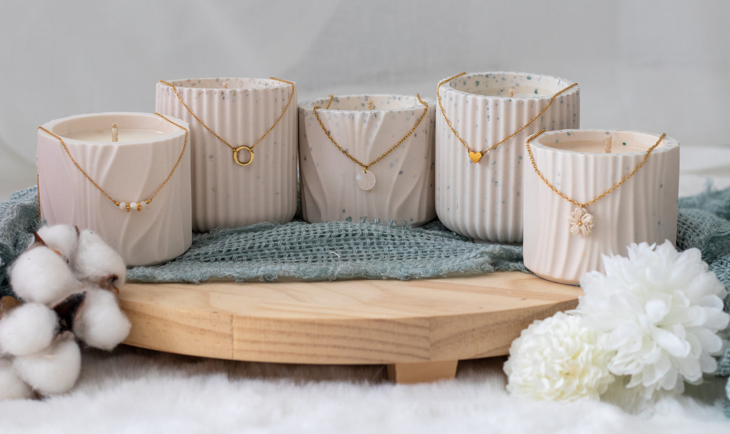 Bougie Bijoux Collier, Collection Éclat